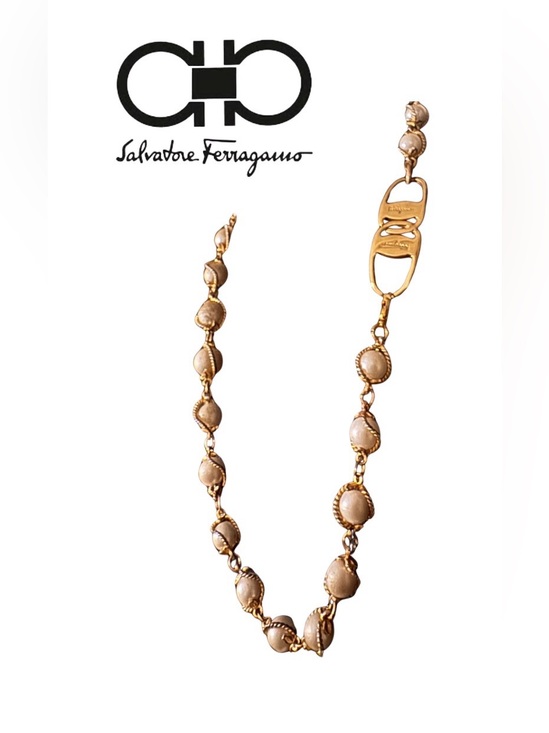 Jewelry - Ferragamo Upcycled Caged Pearl Necklace